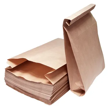 Pruun paberkott 18+9x32cm 50g/m2, pakis 100tk