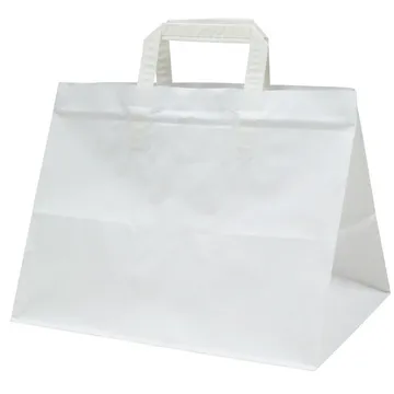 Lamedate pabersangadega valge paberkott 31,7+21,8x24,5cm