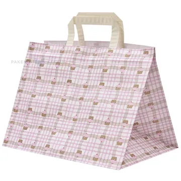 Lamedate pabersangadega muffinitega paberkott 31,7+21,8x24,5cm