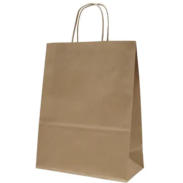 Spiraal pabersangadega pruun paberkott 24+11x30cm 90g/m2