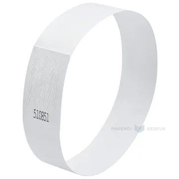 White paper wristband for event 19mm wide numbered, 100pcs/pack