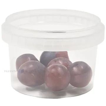 Läbipaistev plastikämber ILMA KAANETA sangata 250ml / 0,250L diameetriga 89mm