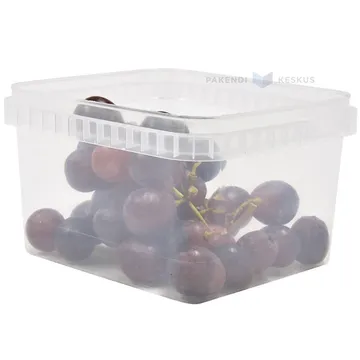 Läbipaistev kandiline plastikkarp ILMA KAANETA sangata 1500ml / 1,5L