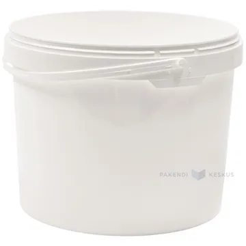 Valge plastikämber ILMA KAANETA sangaga 10 000ml / 10L diameetriga 280mm