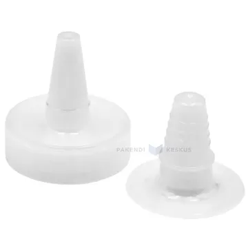 Korkki, PP, kaatonokalla, HD-kastikepulloon, 38 mm/400, valkoinen