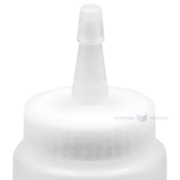 Korkki, PP, kaatonokalla ja päätykorkilla, HD-kastikepulloon, 38 mm/400, valkoinen