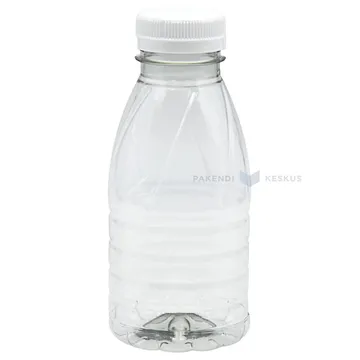 RPET-plastikpudel ühendatud korgiga 330ml / 0,33L diameetriga 38mm
