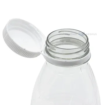 RPET-plastikpudel ühendatud korgiga 1000ml / 1L diameetriga 38mm
