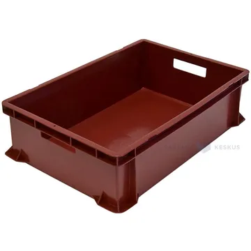 Dark red plastic crate Toiduainetekast max 27L / 20kg