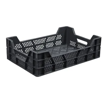 Black plastic crate C-1116 for plants max 23L / 15kg
