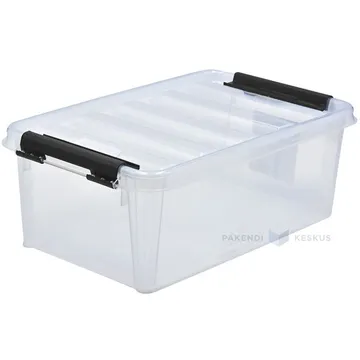 Läbipaistev hoiustuskast lukustatava kaanega 300x190x110mm 5L
