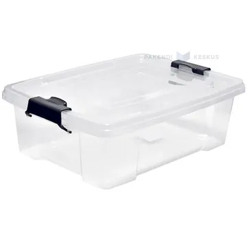 Läbipaistev hoiustuskast lukustatava kaanega 450x330x140mm 12L