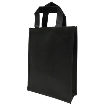 Sangadega must non-woven materjalist tekstiilkott 30+12x40cm