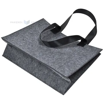 Huopakassi  harmaa kahvoilla 35+10x40cm