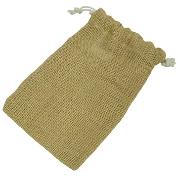 Nööriga jute kangast tekstiilkott 15x25cm