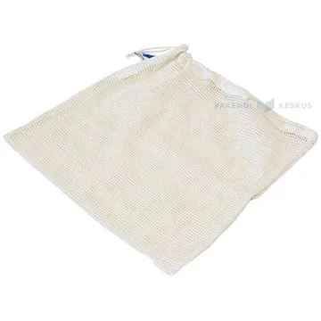 Nööriga naturaalne valge võrkkott 28x33cm paksus 240g/m2