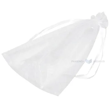 White organza bag with string 20x30cm, 10pcs/pack