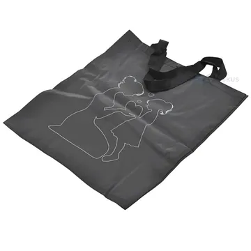 Must helkurkott valge trükiga ''Ema ja laps'' 40x45cm