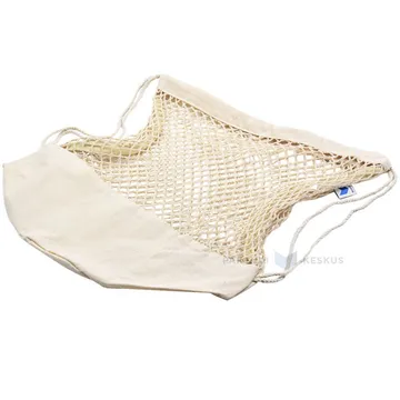 Natural white mesh bag with drawstrings 38x45cm height 45cm