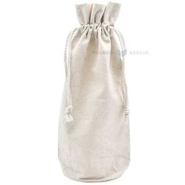 Cotton bag with string for bottle diam. 10cm height 30cm
