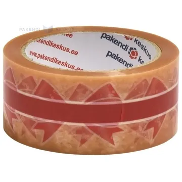 Pakketeip punaste lipsudega 48mm lai, rullis 66m