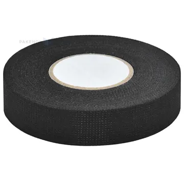 Black textile insulating tape 19mm wide, 15m/roll