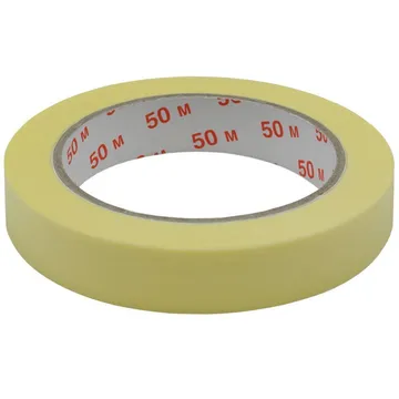 Masking tape with strong glue 19mm wide +60C, 50m/roll