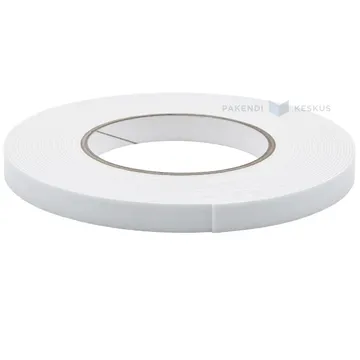 White double-sided PE foam tape 12mm wide 1mm thickness, 10m/roll