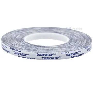 Translucent double-sided acrylic tape Tesa ACXplus 12mm wide, 25m/roll