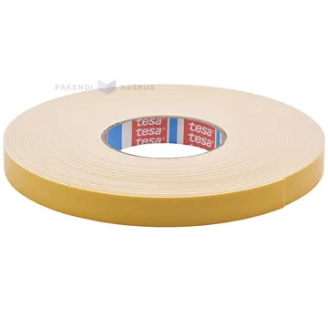 White double-sided PE foam tape Tesa 19mm wide, 25m/roll