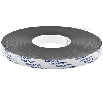 Black double-sided acrylic tape Tesa ACXplus 19mm wide, 25m/roll