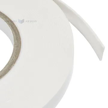 Kahepoolne teip valge PE-vahtkumm 12mm lai 1mm paksus, rullis 10m