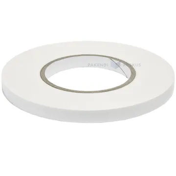 Kahepoolne teip valge PE-vahtkumm 12mm lai 1mm paksus, rullis 10m