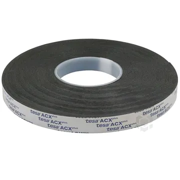 Black double-sided acrylic tape Tesa ACXplus 19mm wide, 25m/roll