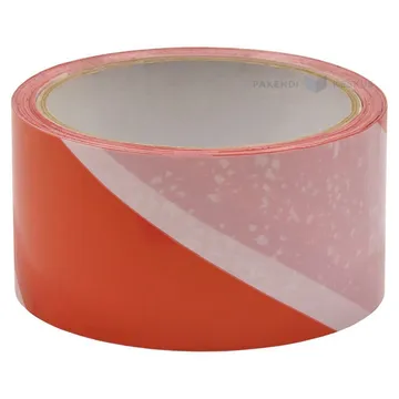 Punane-valge ohuteip ehk hoiatusteip 50mm lai, rullis 33m