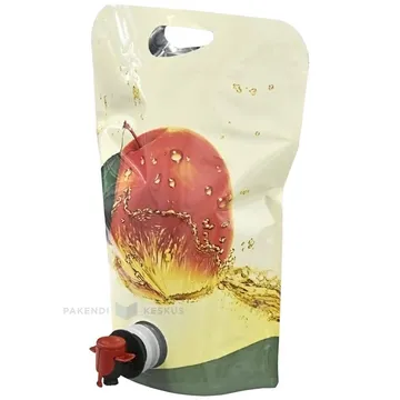 Õuna trükiga püstiseisev kott liblikkraaniga 23+(15+13,5)x31cm 3L