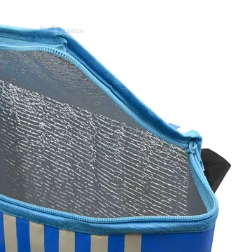Triibuline sangadega termokott 31x35x19cm