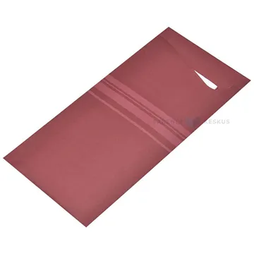 Burgundy with stripe print cutlery pocket with 2-layered napkin 8,5+19cm, 100pcs/box