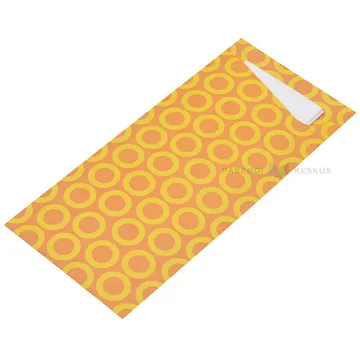 Orange dots print cutlery pocket with 2-layered napkin 8,5+19cm, 100pcs/box