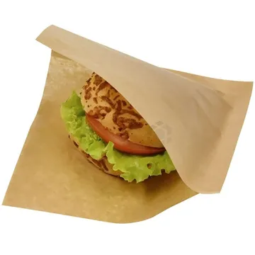 Lamineeritud pruun hamburgeritasku 16,5x16,5cm, pakis 100tk