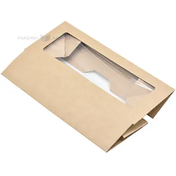 Brown carton box for macarons 17x7x4cm, 25pcs/pack