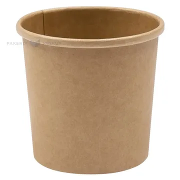 Kartongist pruun toidukarp diam. 90mm 350ml, pakis 25tk