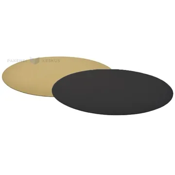 Kuldne-must tordialus diam. 24cm paksus 3mm, pakis 50tk