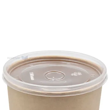 Transparent lid for 750ml food cup diam. 118mm PP, 25pcs/pack