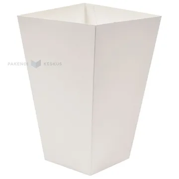 White popcorn box 127x127mm height 206mm 2500ml, 25pcs/pack