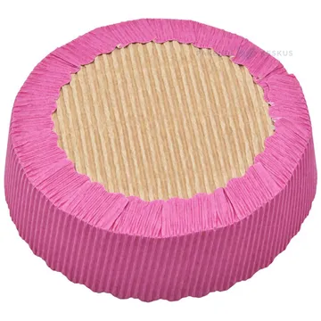 Fuxia pink carton baking mold diam. 100mm height 30mm, 25pcs/pack