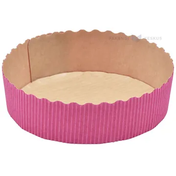 Fuxia pink carton baking mold diam. 100mm height 30mm, 25pcs/pack