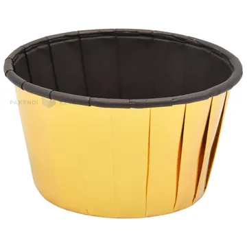 Golden-dark brown double layered cupcake mold diam. 50mm height 39mm, 100pcs/pack