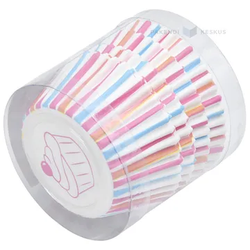 Triibuline paberist muffinivorm diam. 50mm kõrgusega 30mm, pakis 100tk