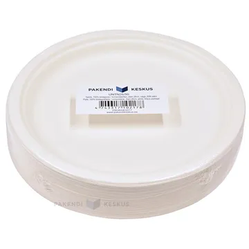 Taldrik 100% biolagunev/komposteeritav diam. 26cm, pakis 50tk